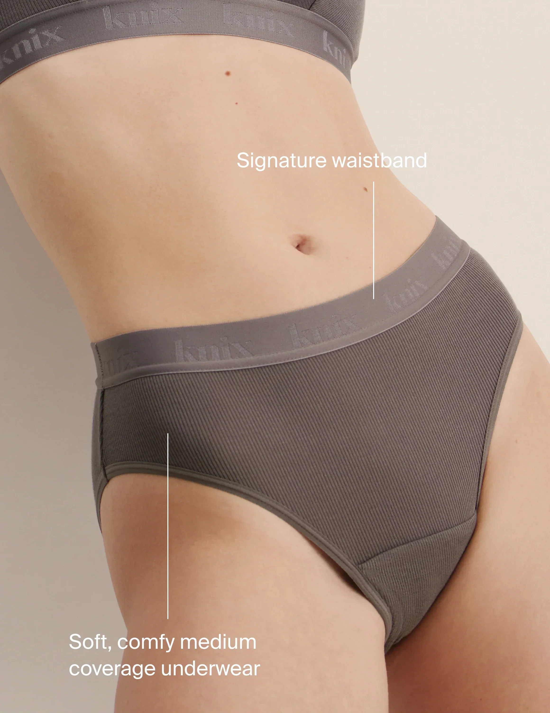 Leakproof Logo Modal Rib French Cut - Last Call - Image 13
