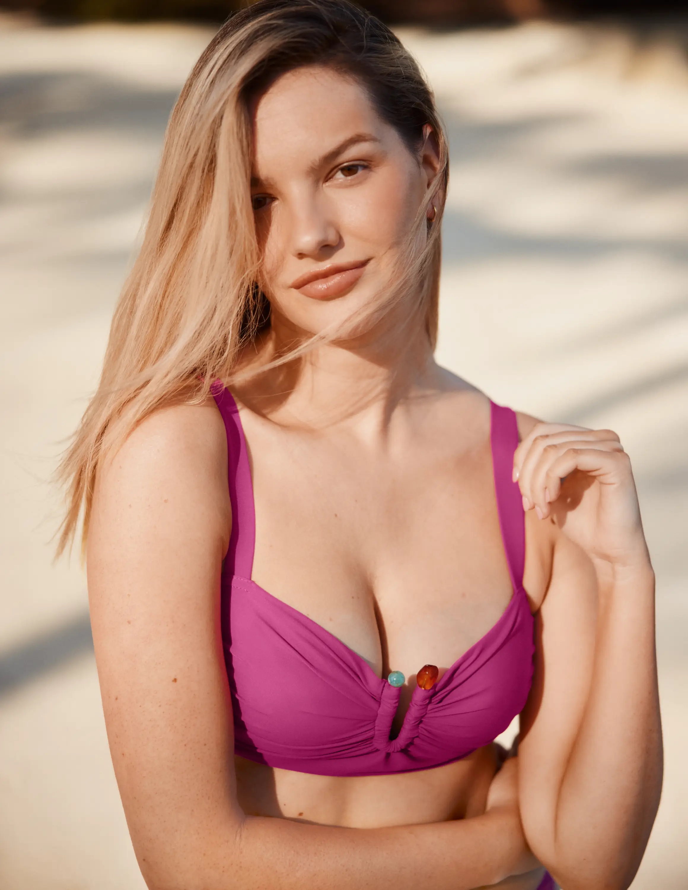 Limited-Edition Sculpt Ruched Bikini Top - Image 6