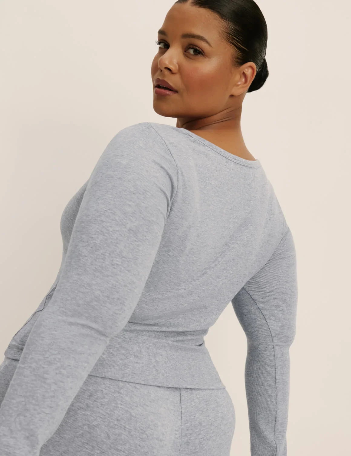 Modal Rib Long Sleeve Henley - Image 4