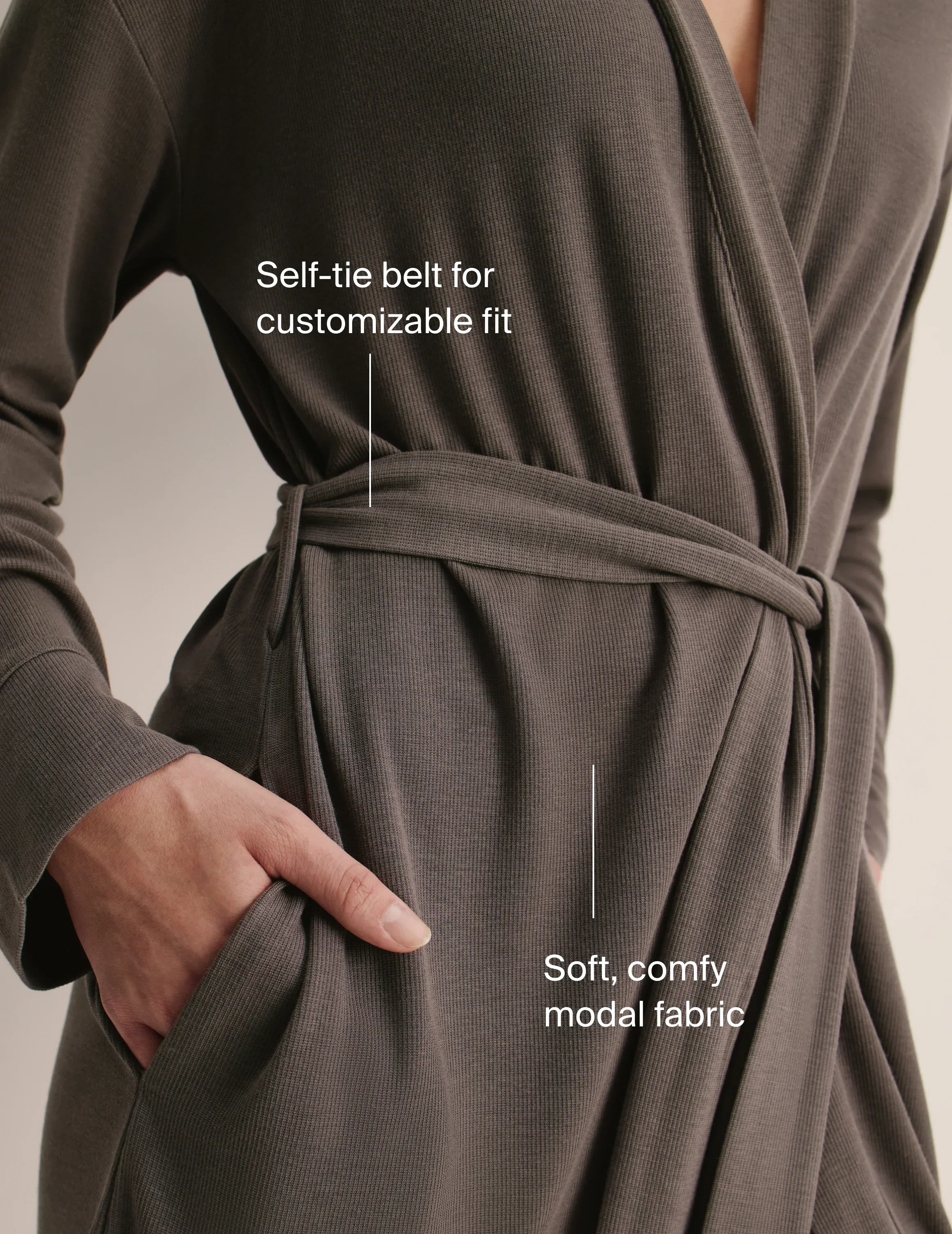 Modal Rib Robe - Last Call - Image 12