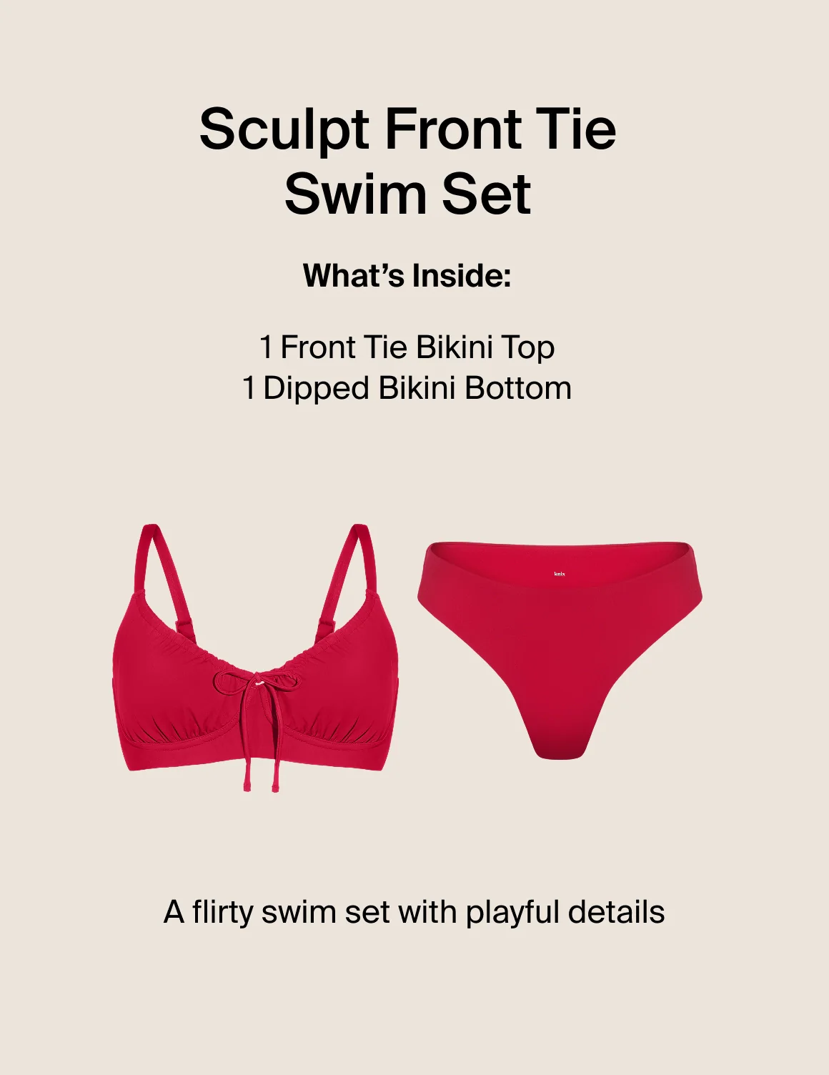 Sculpt Front Tie Swim Set - Image 2