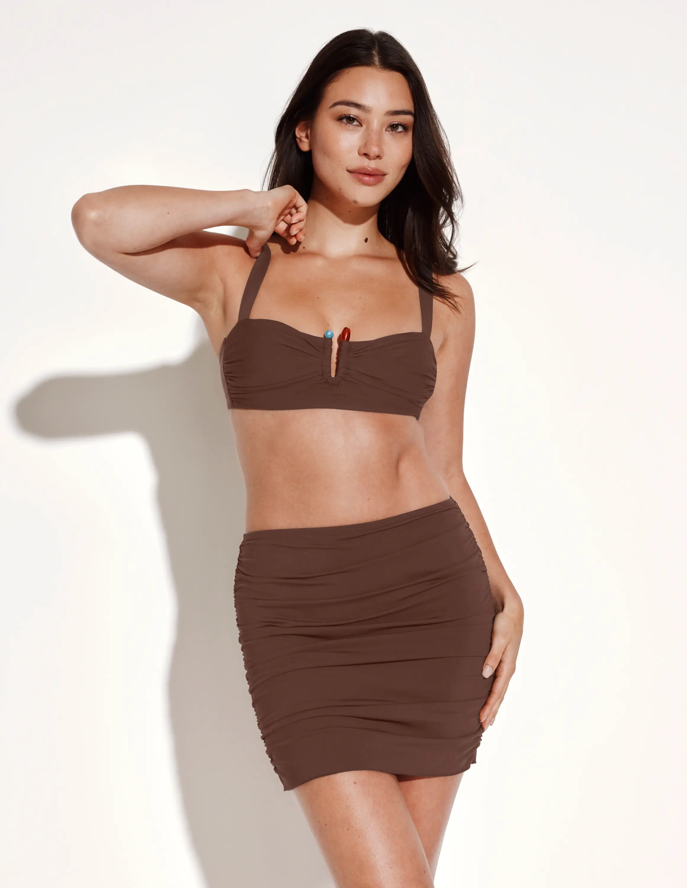 Sculpt Ruched Swim Skirt - Image 9