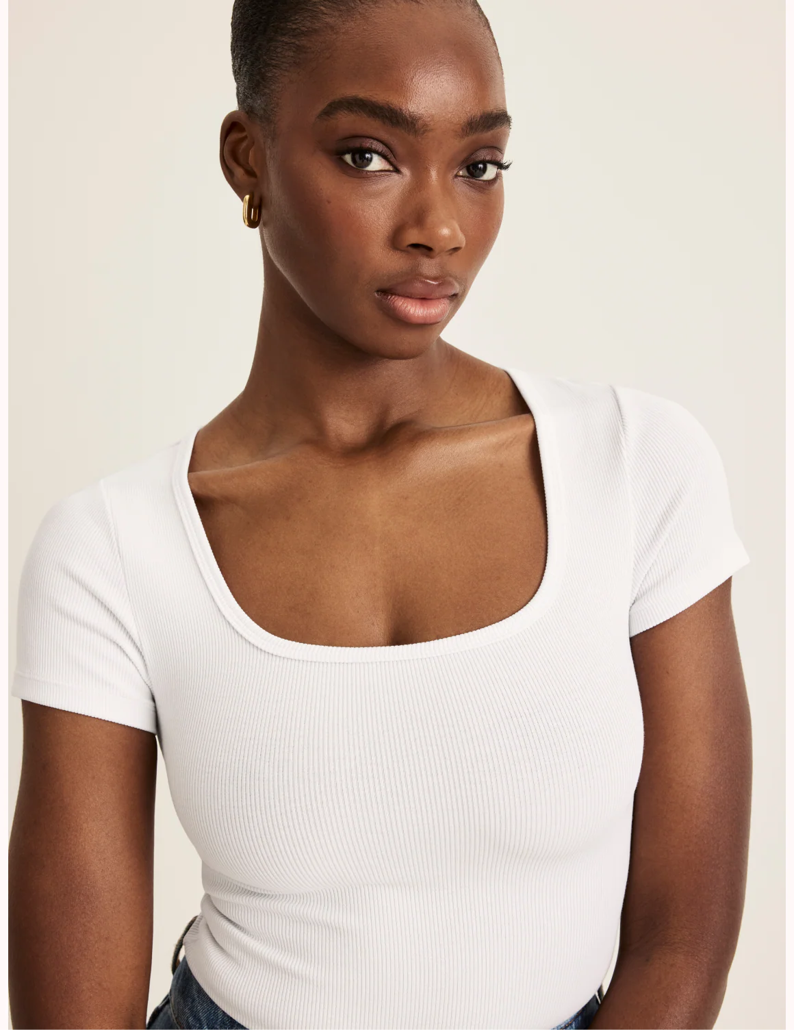 SculptRib™ Cotton Scoop Neck T-Shirt - Image 16