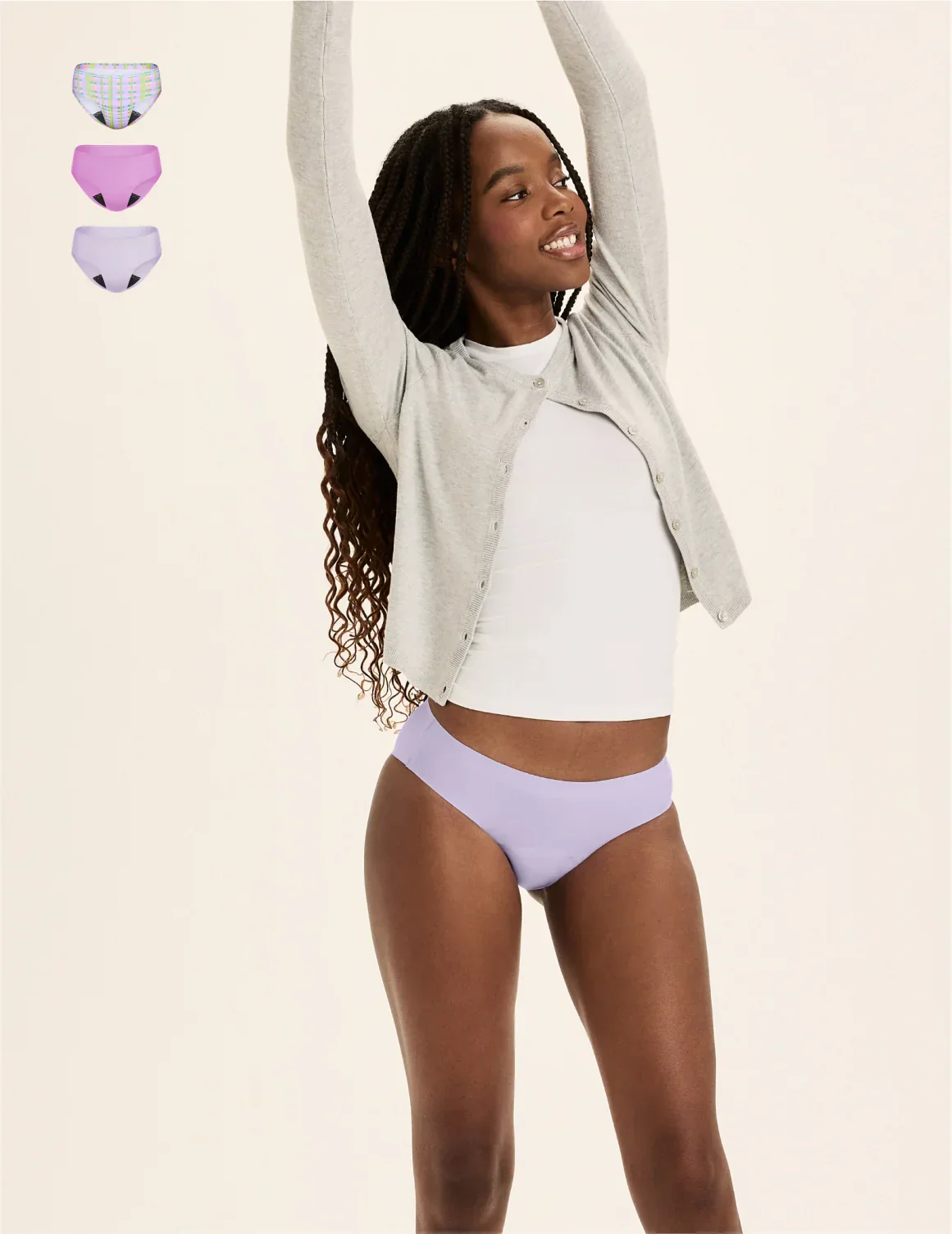 Teen Leakproof UltraThin No-Show Bikini 3-Pack - Image 33