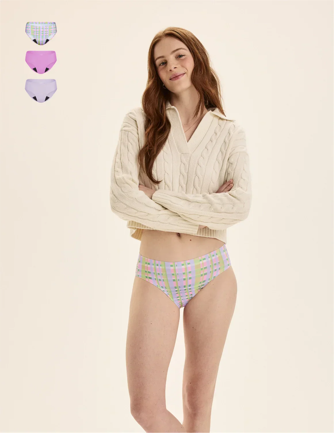 Teen Light Leakproof No-Show Bikini 3-Pack - Image 4