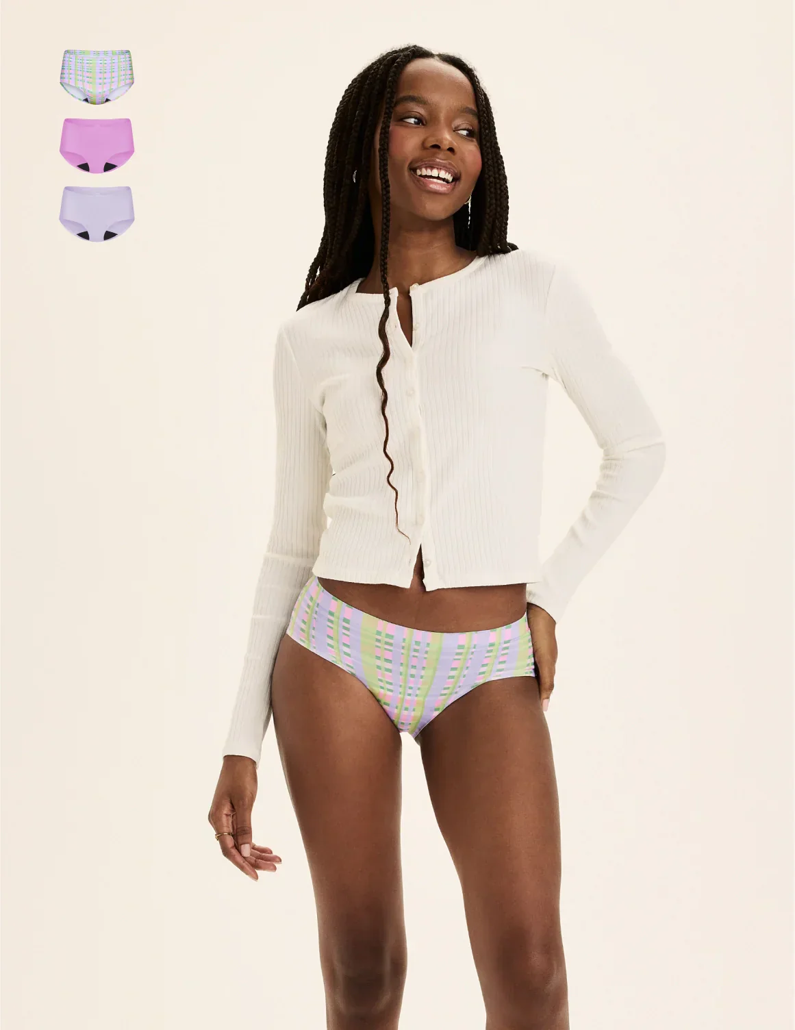 Teen Light Leakproof No-Show Boyshort 3-Pack - Image 4